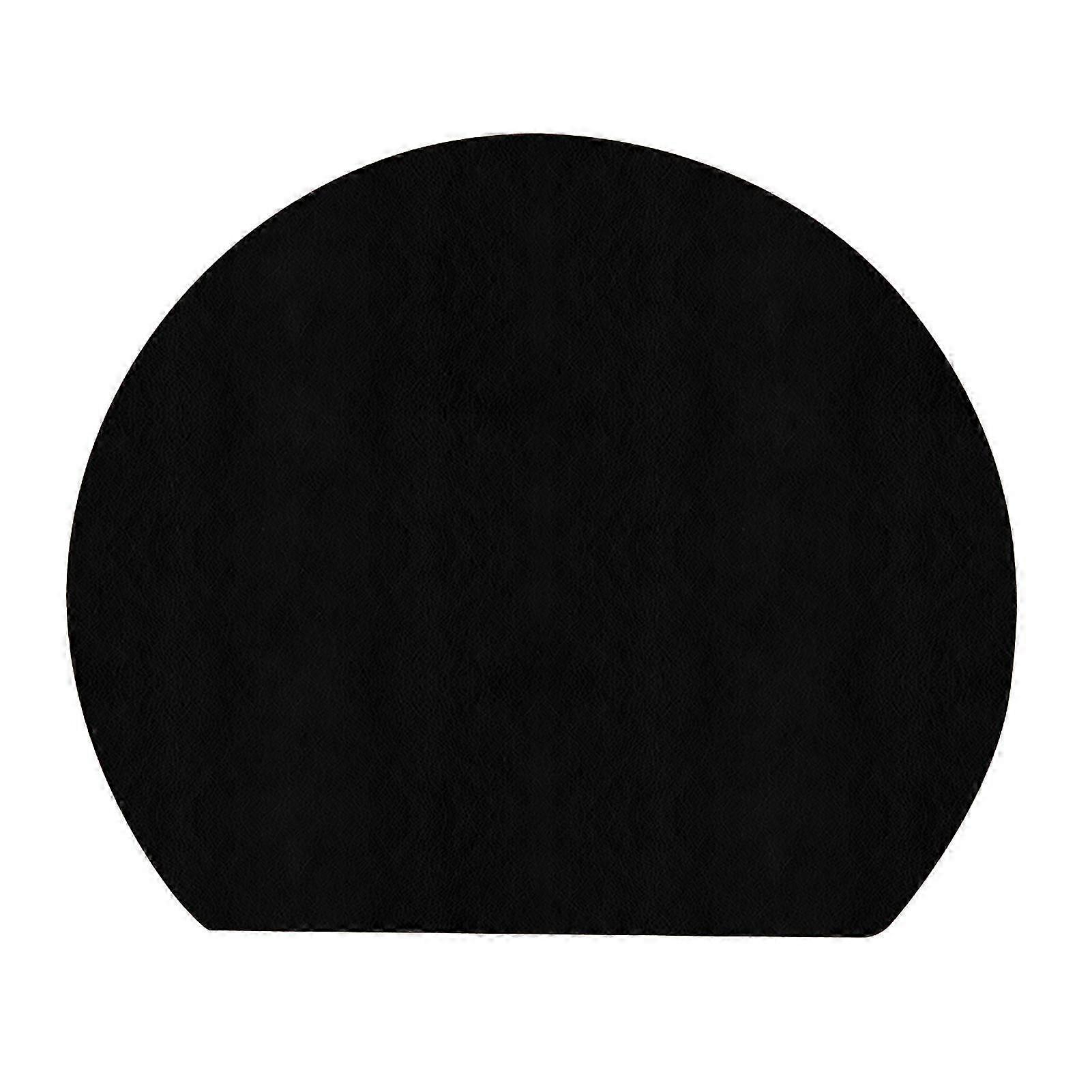 Solid-color Semicircle Table Mat Protection Versatile Application for Dining Table