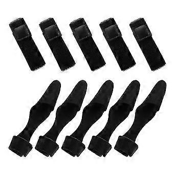 Fishing Rod Tip Protectors Set, Elastic Cloth Sleeve Covers with Rod Ties, 10Pcs Protective Caps for Rod Storage and Transport