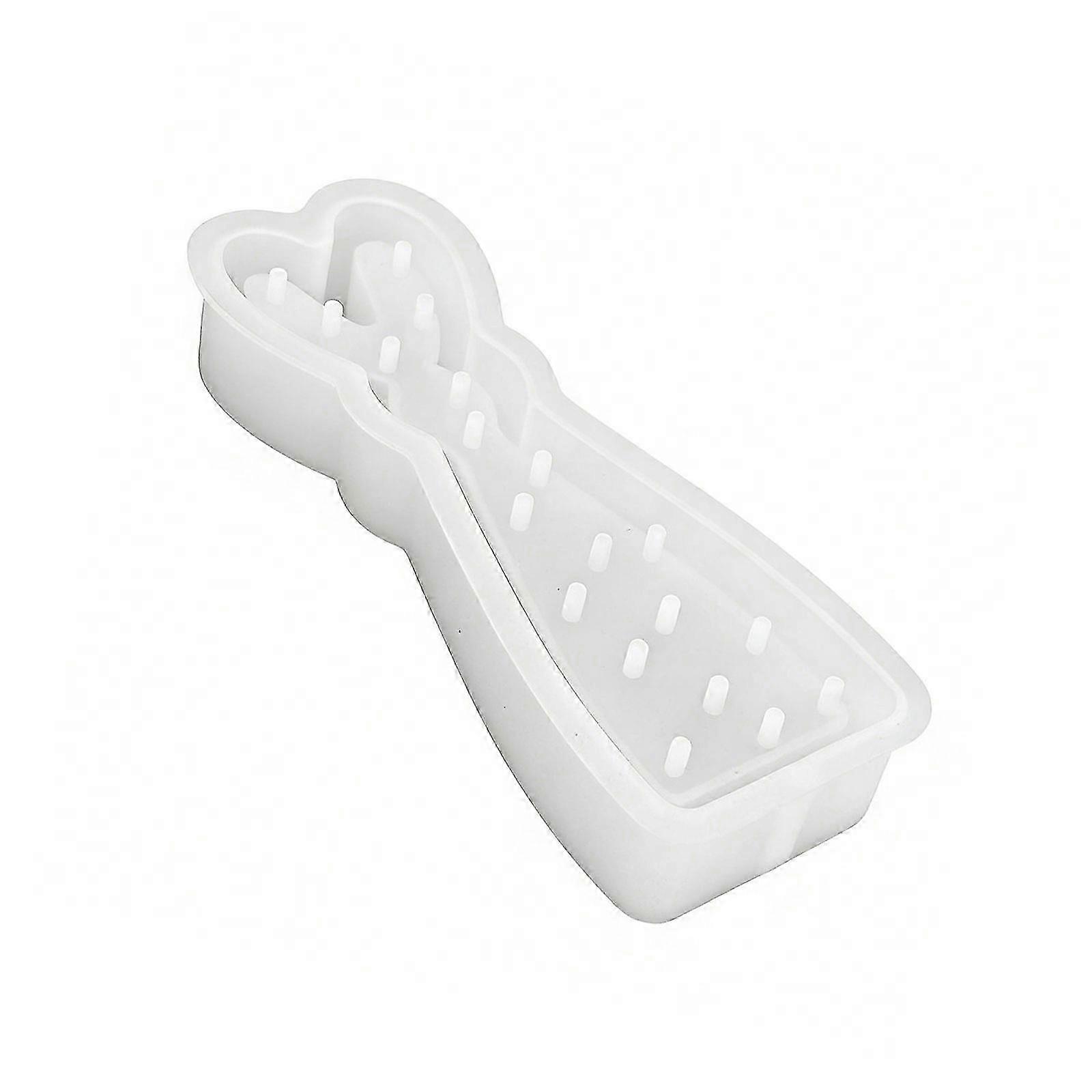 Versatile Rabbits Shape Silicone Mould With Stripe Dot Pattern compatible with Candle And Soap Making Multicolor
