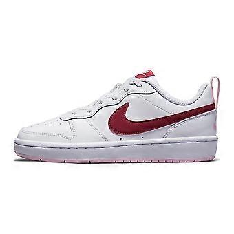 Nike Court Borough 2 Low 2 Leather Abrasion Resistant Support Low top Skateboard Shoes White Red Pink Unisex BQ5448-120