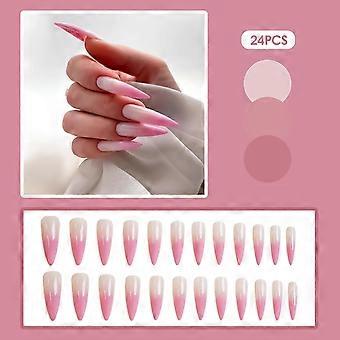 Uñas postizas de resina con degradado rosa lechoso