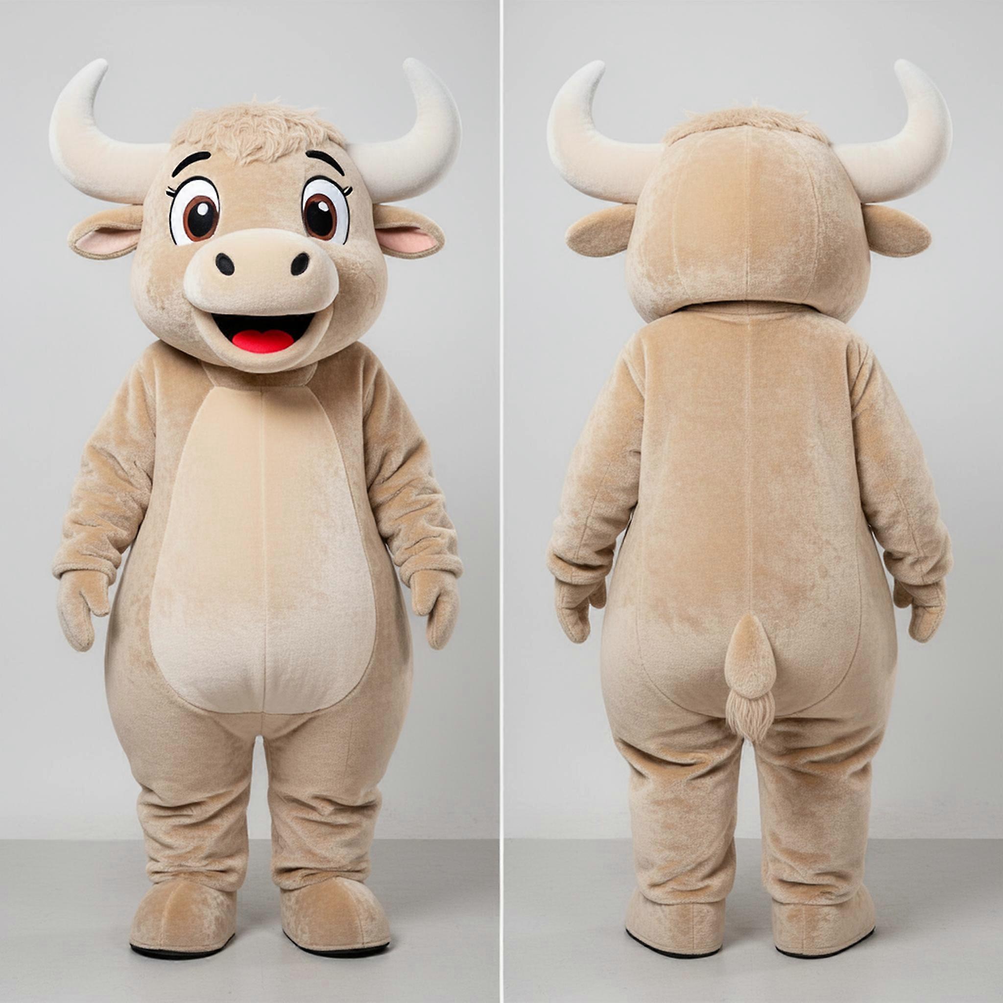MASTICOT Beige Soft Padded Yak Mascot