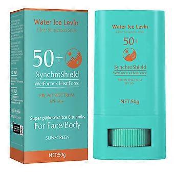 Clear Sunscreen Stick SPF50 . SynchroShield WetForce HeatForce. Broad Spectrum Protection. 50g Face Sunscreen. - 1PCS