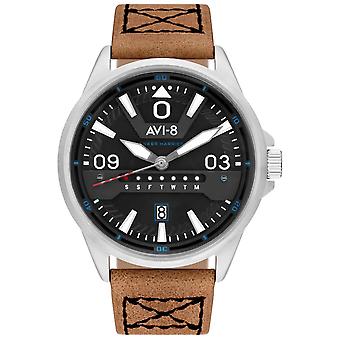 Relógio de homem analógico de quartzo japonês Hawker Harrier com pulseira AV-4063-01 Cowskin