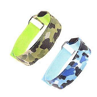Glowing Slap Bracelet Wristband for Night Activities 2Pcs Outdoor Use