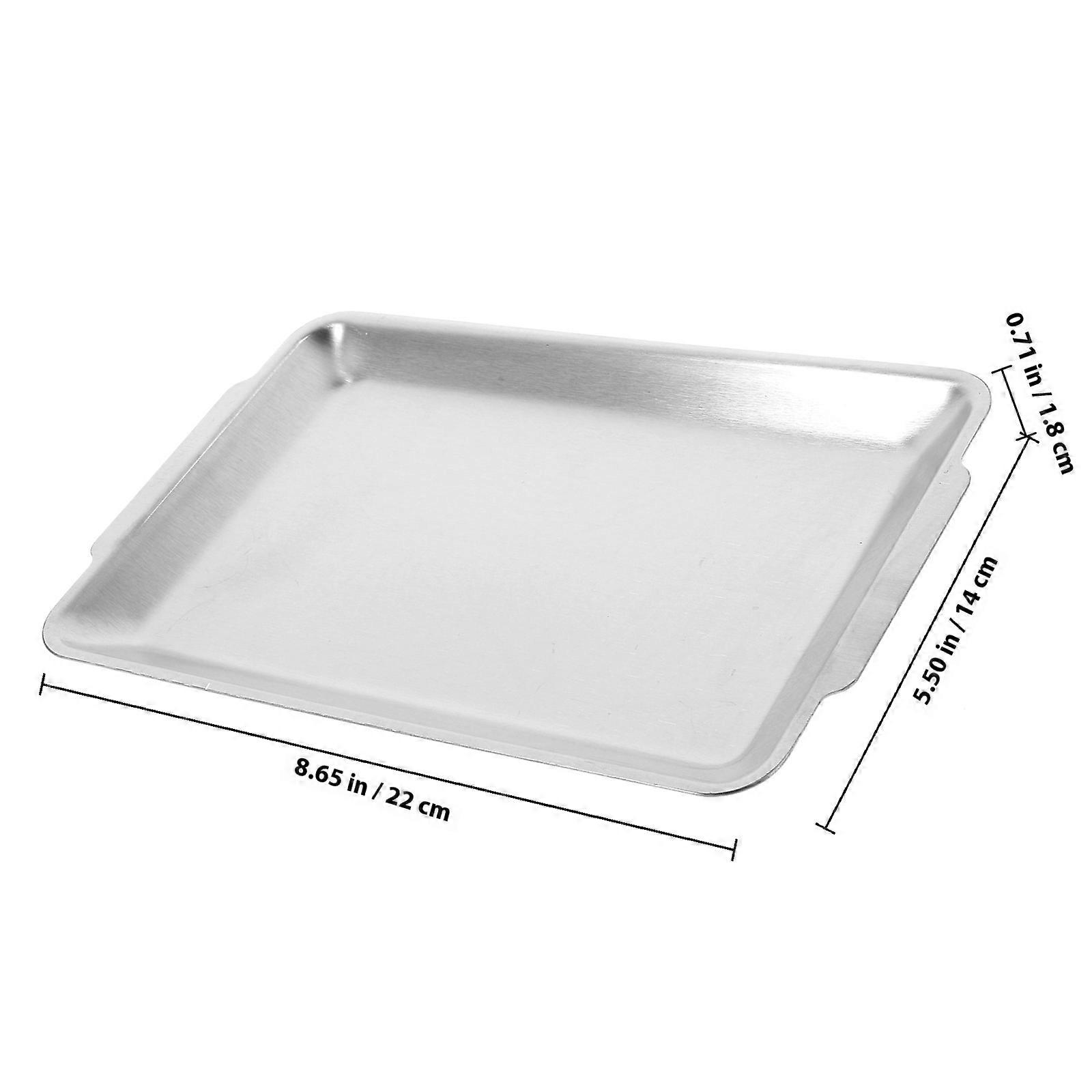 Stainless Steel Fruit Plate for Kitchen Use Rectangle Buffet Serving Plate