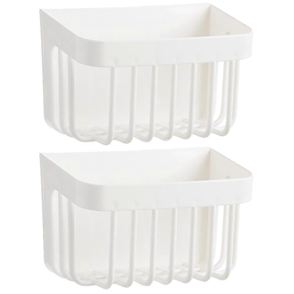 Wall Mounted Organizer compatible with Bathroom Adhesive Storage Rack compatible with Storage 2Pcs