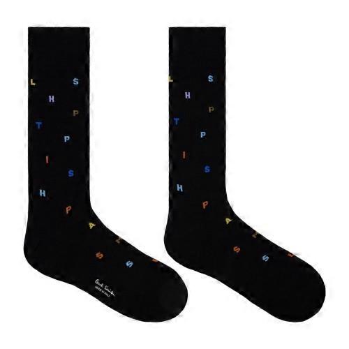 Paul Smith Mens Lettering Crew Socks