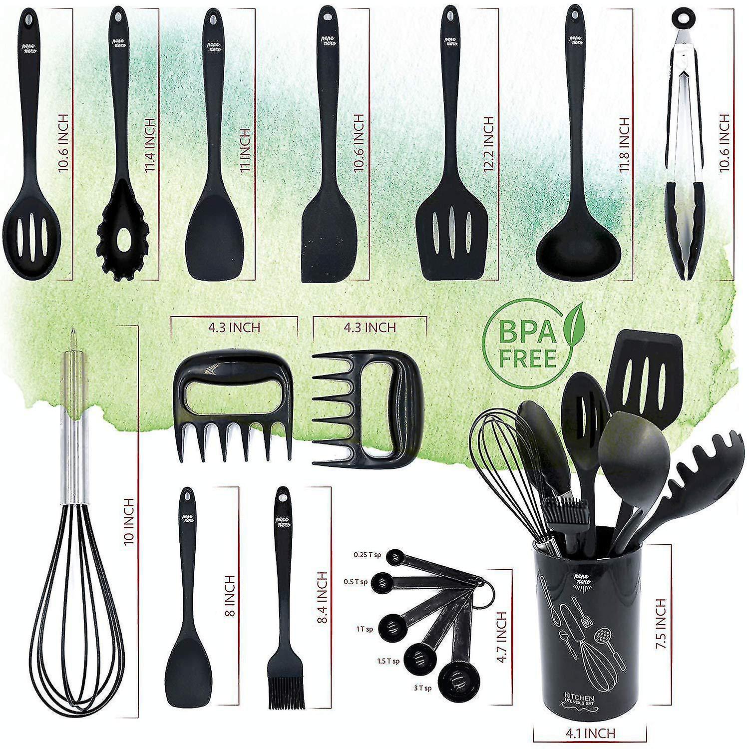 10-piece Kitchen Household Silicone Utensils