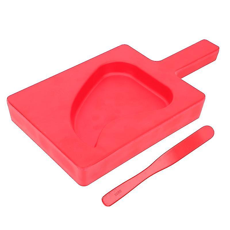 27.5X14.5cm Red Plates 1 Set Peach Heart Shape Shrimp Slide Mold Hot Pot Restaurant Meatball Plate