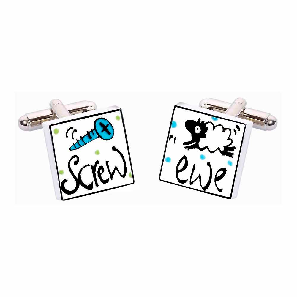 Screw Ewe Cufflinks by Sonia Spencer
