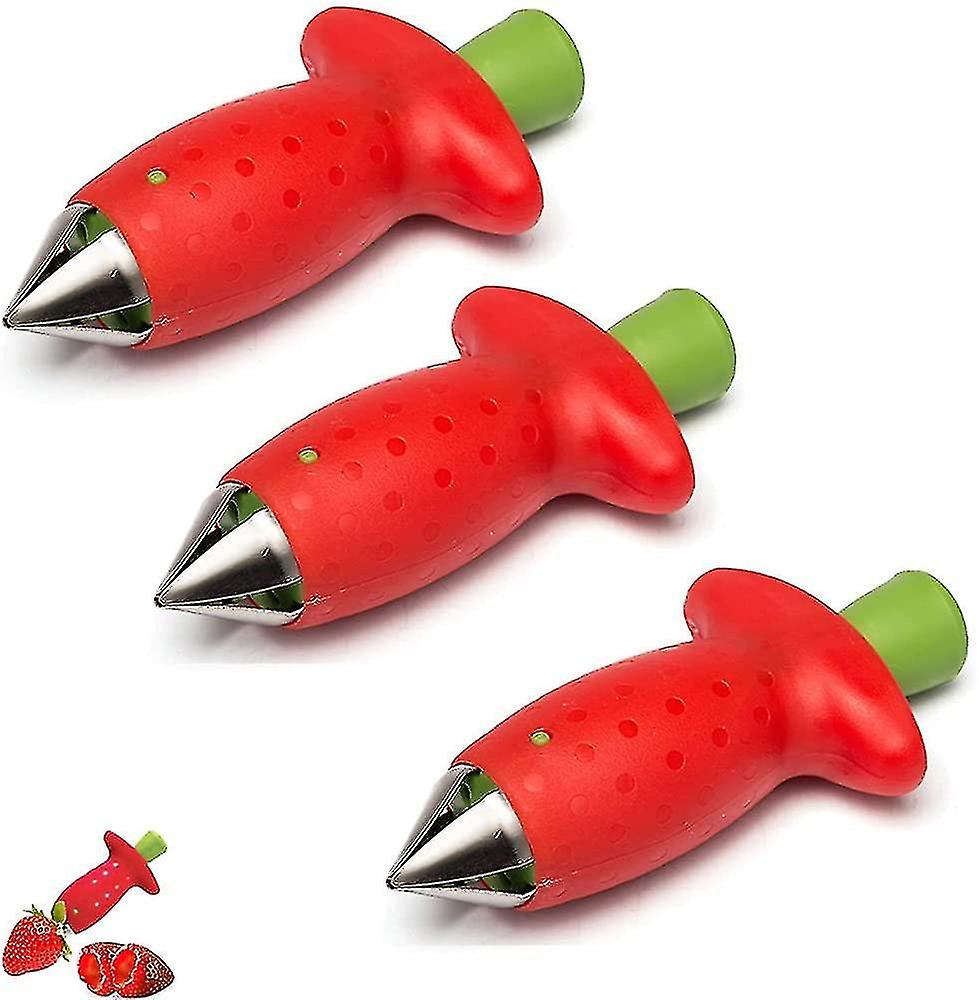 3 Pieces Fruit Corer Remover, Remover, Tomato Separator Ce, Sr Tool, Less Steel Tool For Removing Hull Fru