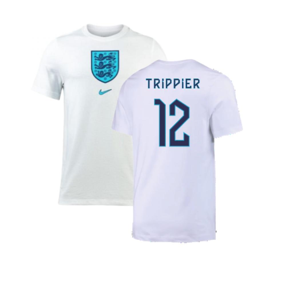 2022-2023 England Crest Tee (White) (Trippier 12)