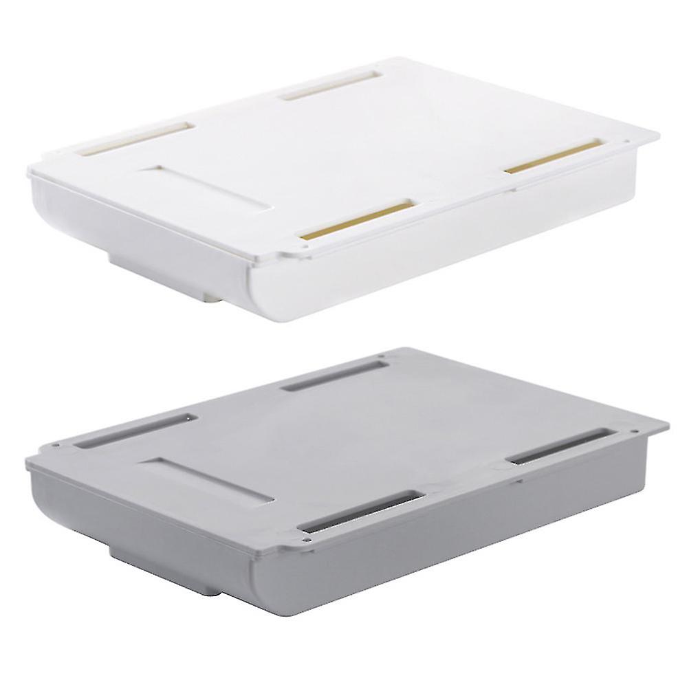 2pcs Hanging Container Drawer Style Storage Box Under Table Desk Storage Box