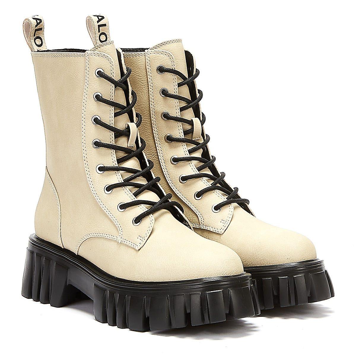 Buffalo Shanty Womens Cream Boots