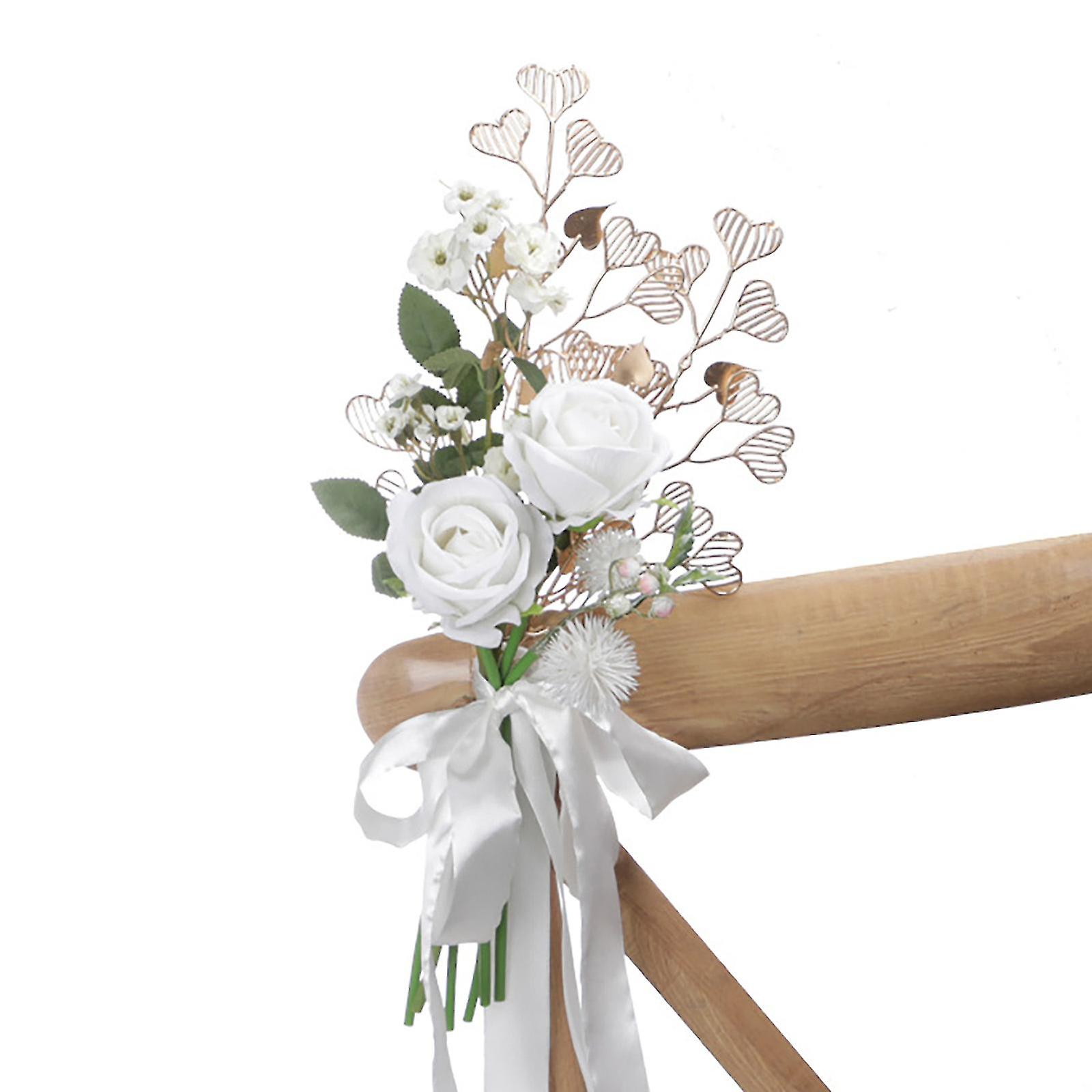 Bröllopsplats Dekorativa blommor Bröllopsstol dekoration