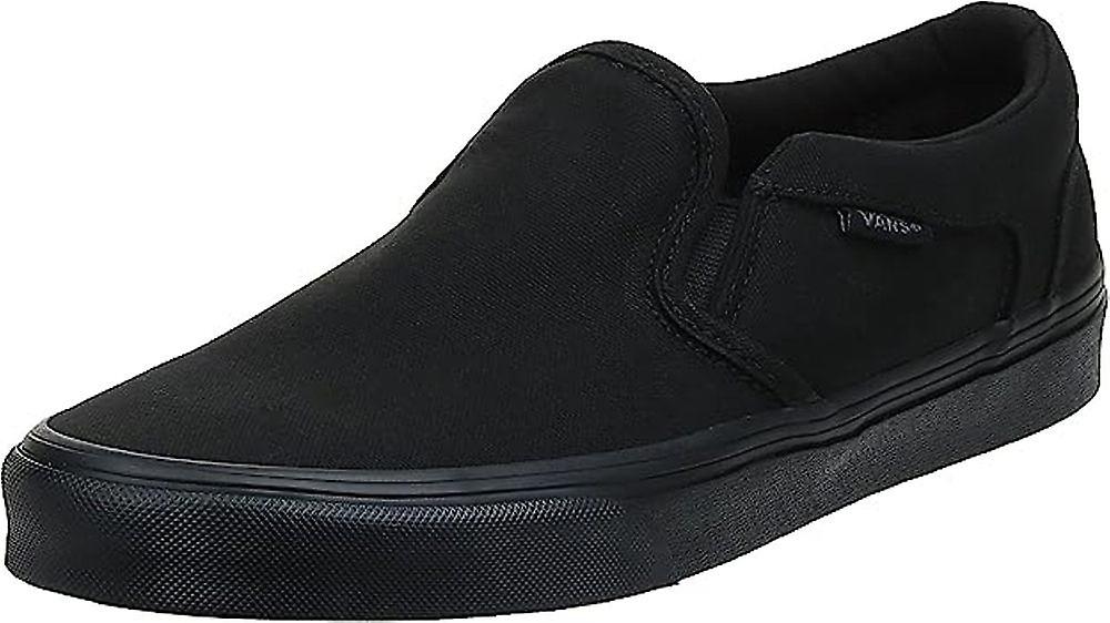 Vans Asher Black Black Canvas Mens Slip-on Trainers Shoes