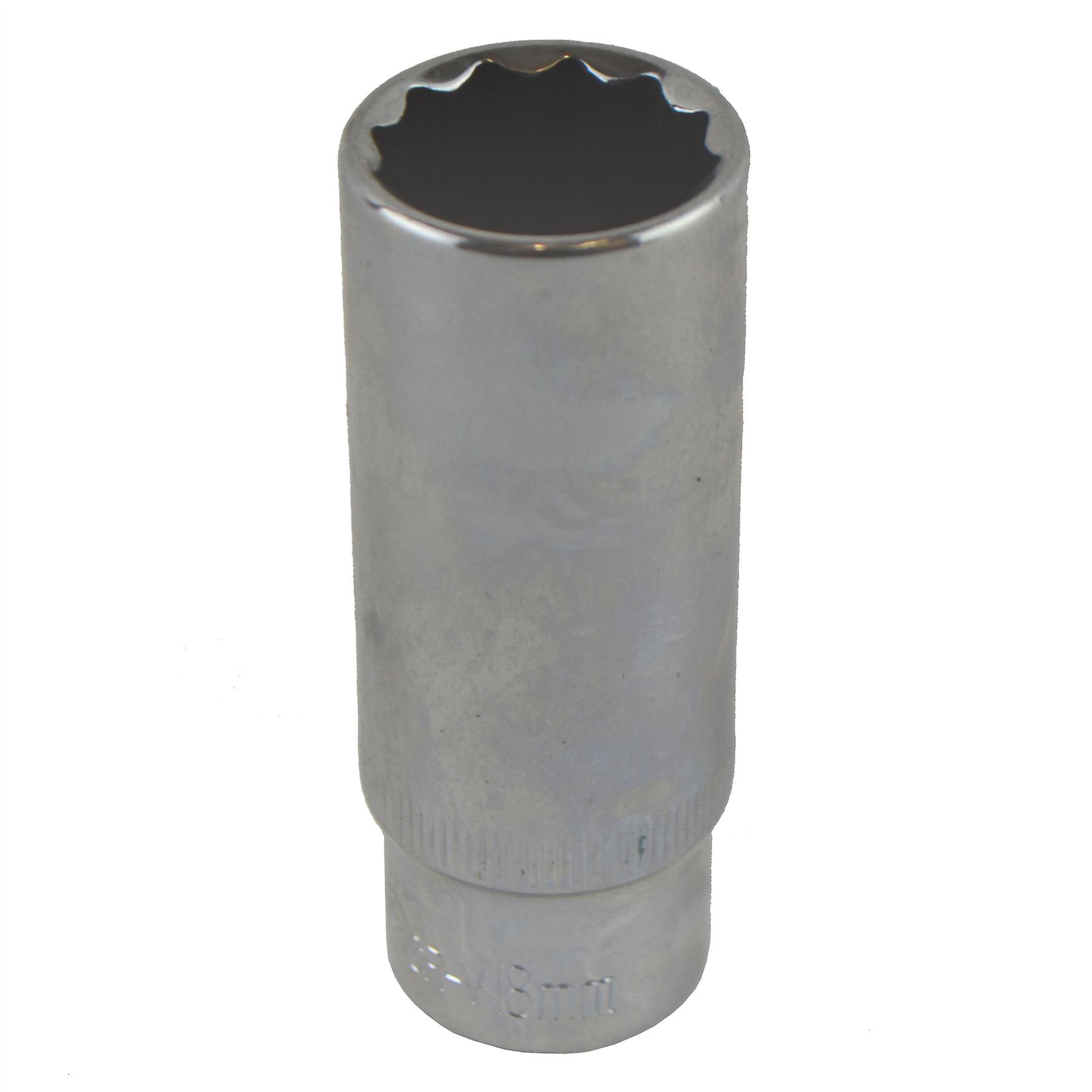 18mm 3/8" Drive Double Deep Metric Socket Double Hex / 12 Sided