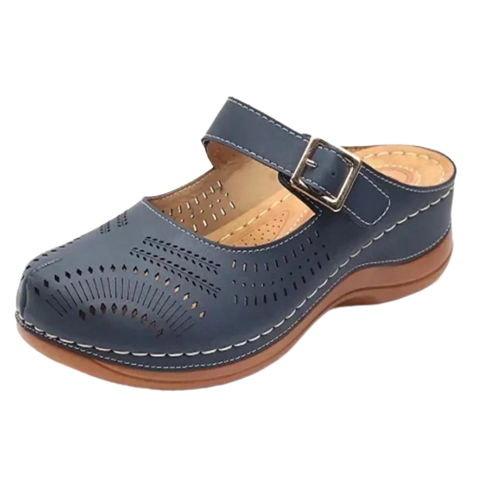 Women's Wedge Sandals With Hollowed Out Design Retro Sloping Heels For Wedding Party Ballroom