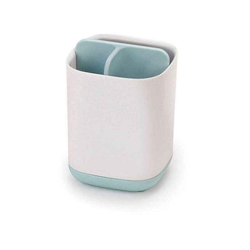 1 Pcs Removable Bathroom Toothbrush Holder 3 Slots, for Easy Clean Toothpaste with Drain Hole and Non-slip Base, Blue