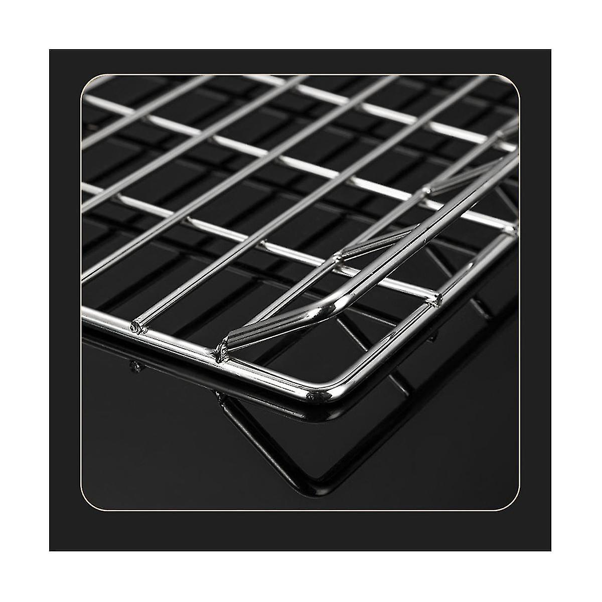 Stainless Steel Cake Mesh Grid Cooling Baking Rack Biscuit Bread Cookie Bbq Holder Shelf Kitchen