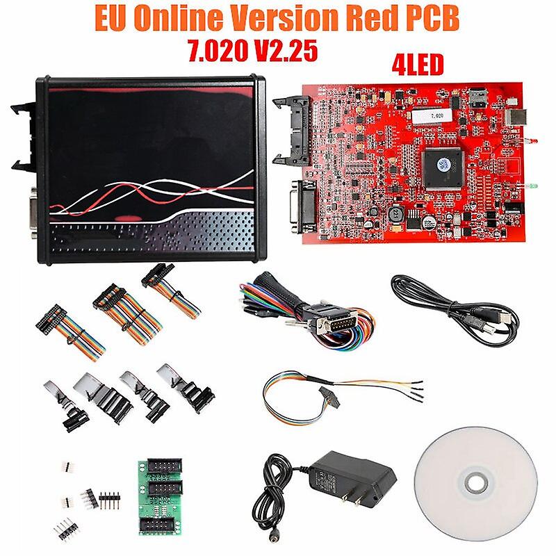 Eu Online Red Kess V2.80 V5.017 V2 No Tokens Obd2 Manager Ecu Power Upgrade Programmer Ktag 7.020 V2.25 4led