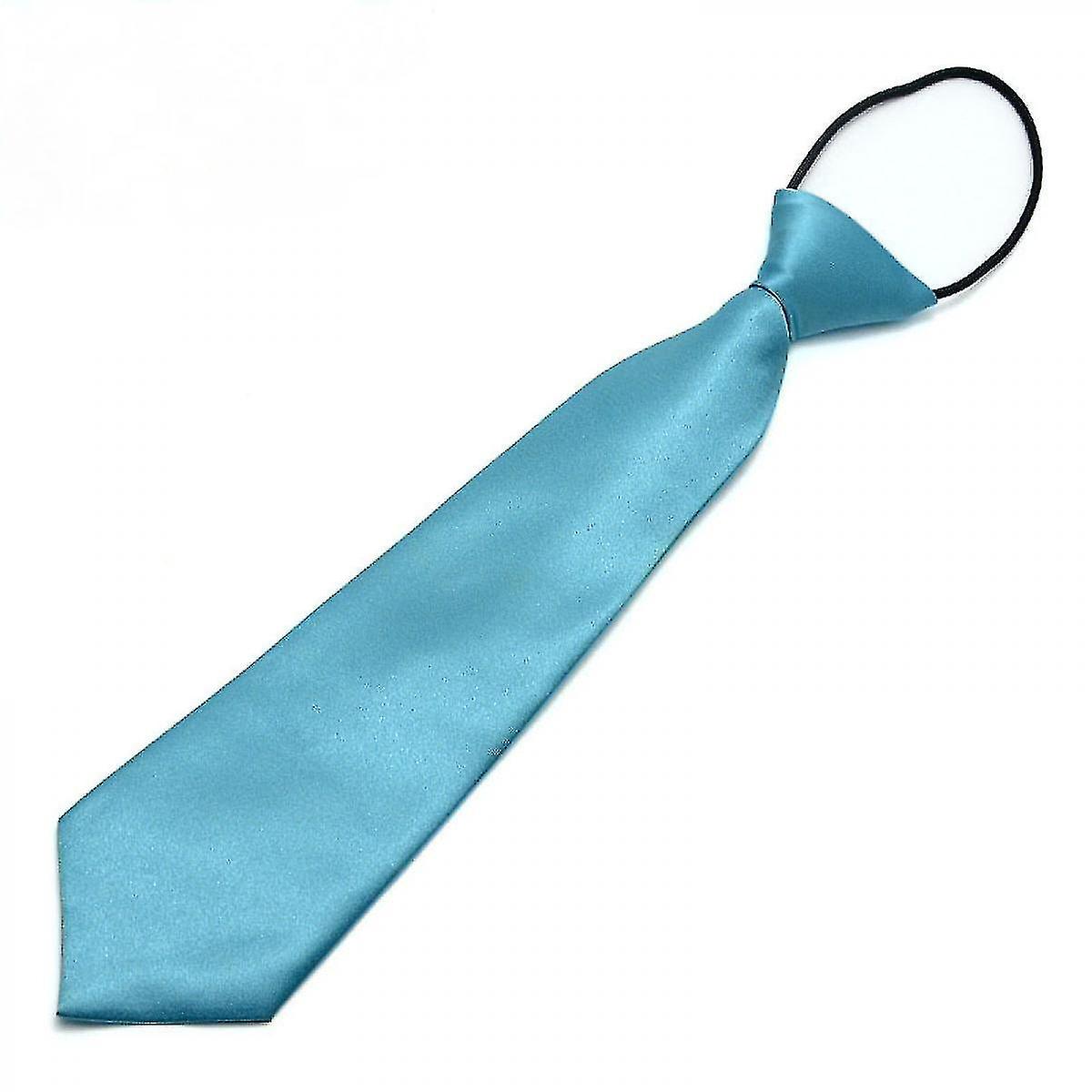Childrens Tie Solid Color, Childrens Adjustable Zipper Tie, Childrens Performance Tie, Lazy Tie,blue