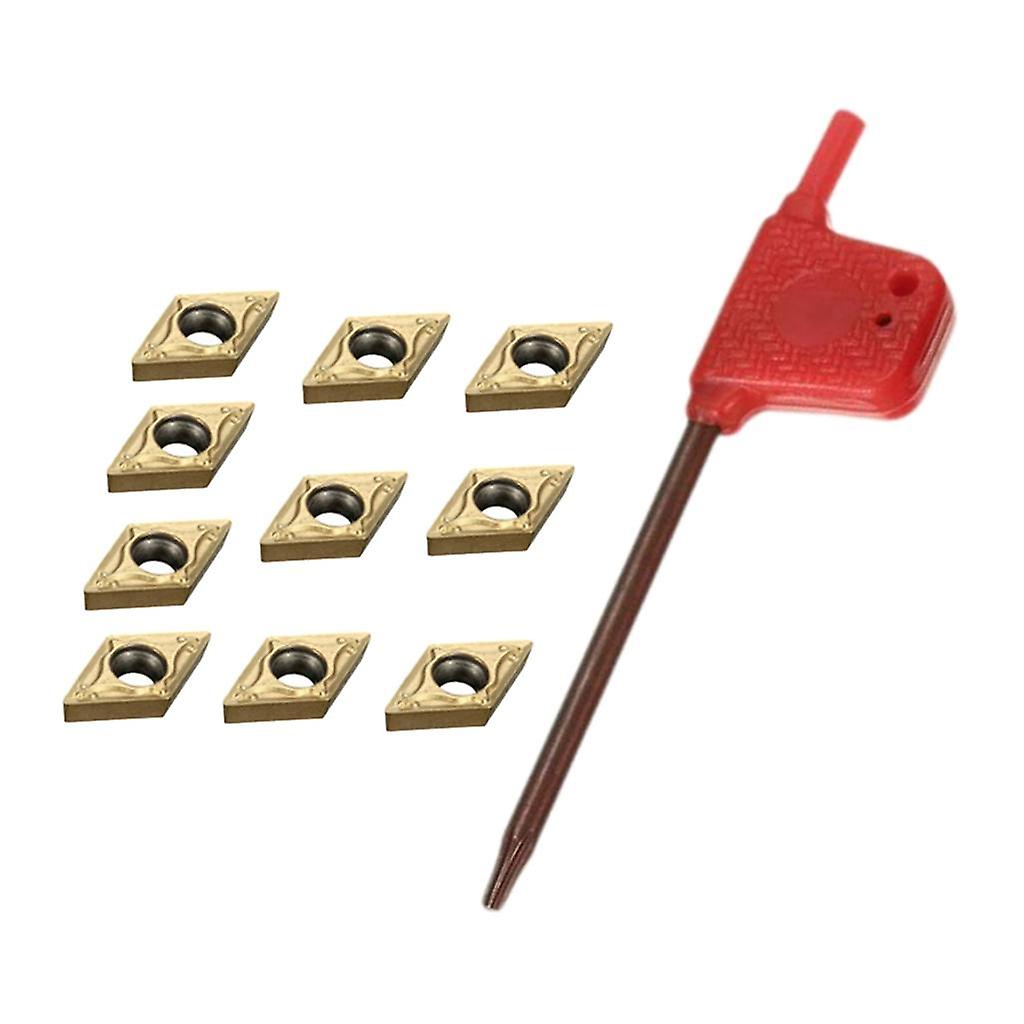 10PCS DCMT070204 US735 DCMT21.51 Carbide Insert CNC Blade Lathe Turning Tool