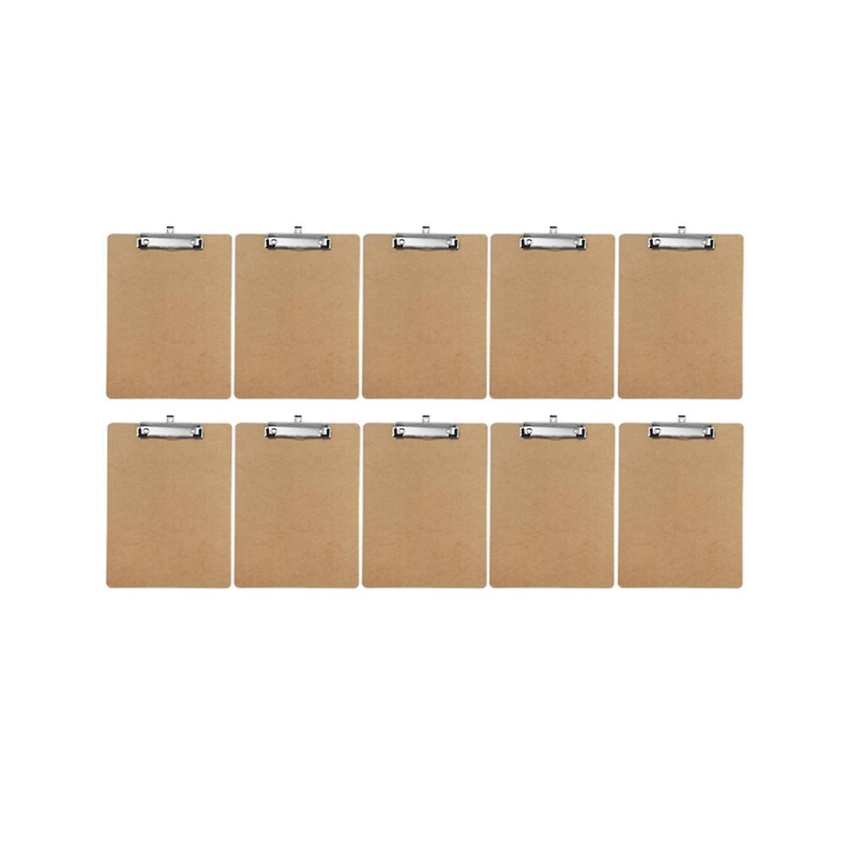 10Pcs Wooden Board Clips Flat Folder Menu Holder Wooden Clipboard Splints for Office, School, Class