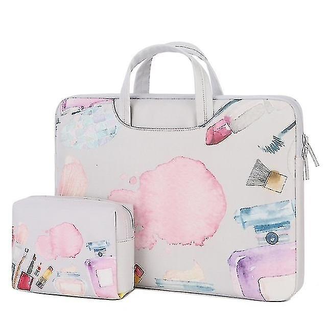 Computer Accessory Sets Cartoon Soft Pu Leather Portable Waterproof Handheld Notebook Carrying Case With Power Bag Size: 13