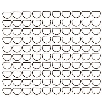 100pcs Metal D Rings Heavy Duty Dog Collar D Shaped Clips for Pet Luggage Chest Strap3x25x20mm / 0.12x0.1x0.8in