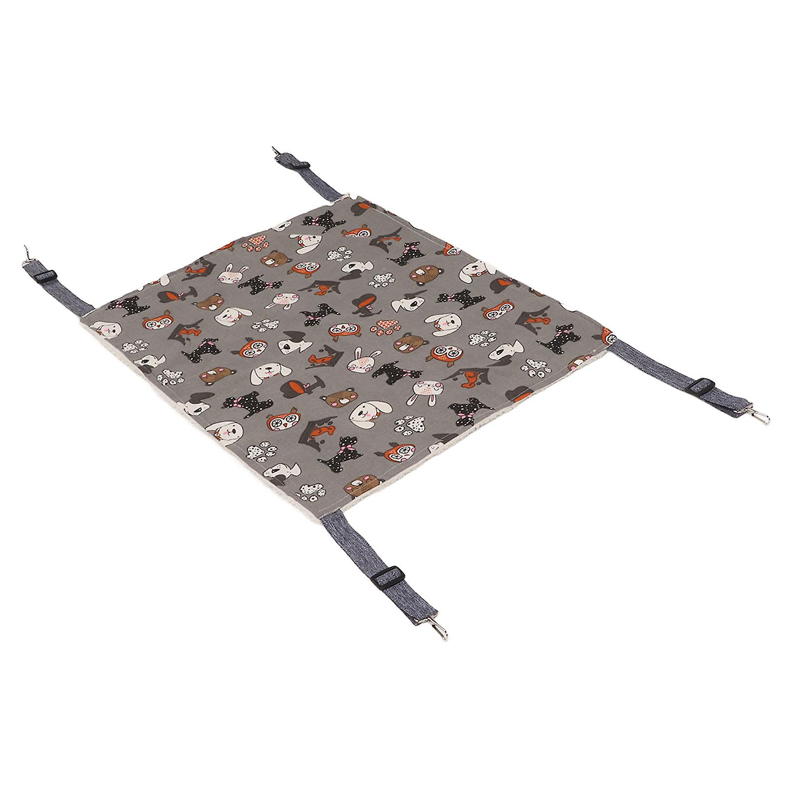 Cat Hammock Double Layer Plush Soft Warm Pet Bed White L