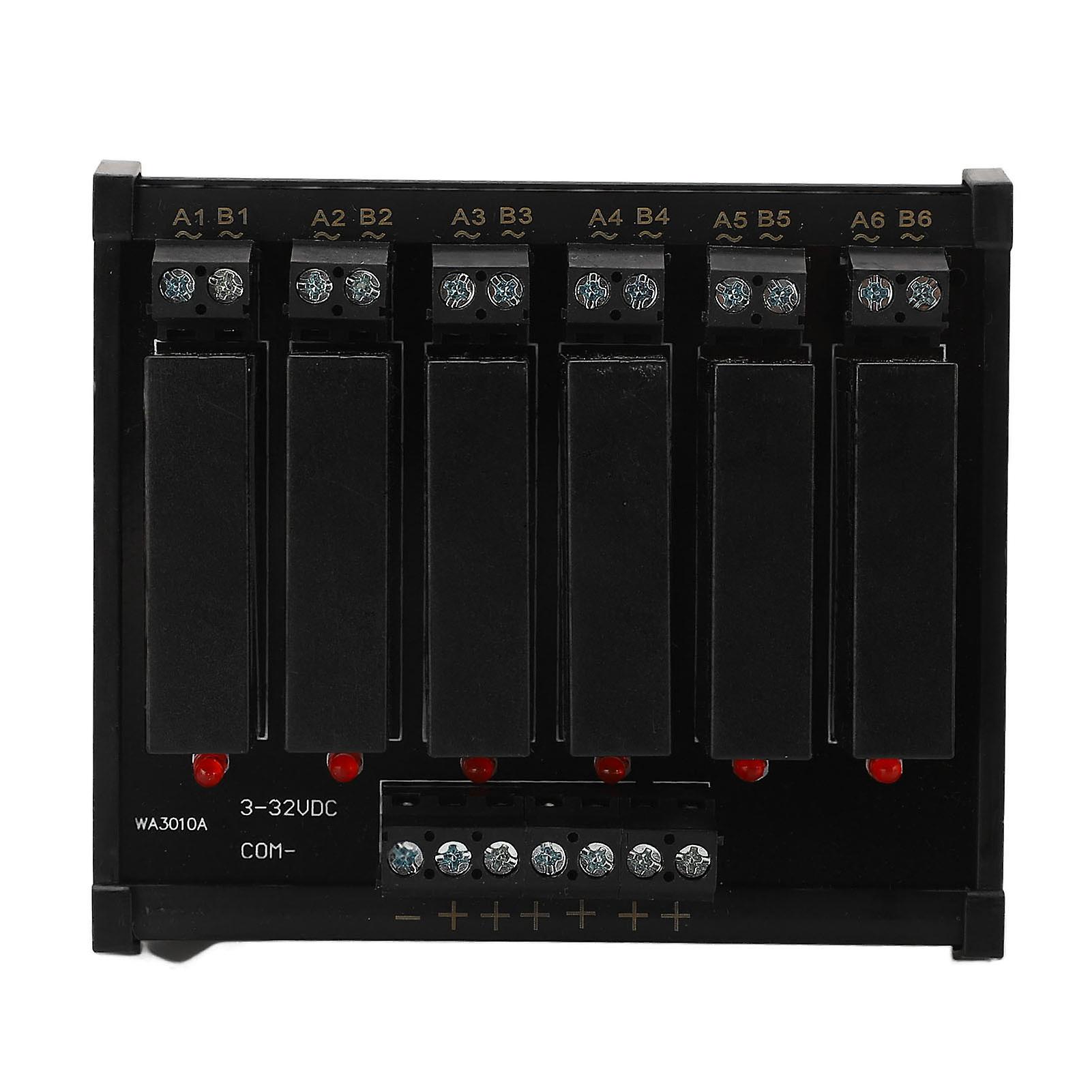 6 Channel DC to AC Solid State Relay 3‑32VDC Input 5‑8A 24‑480VAC Load Solid State Relay SSR Module 