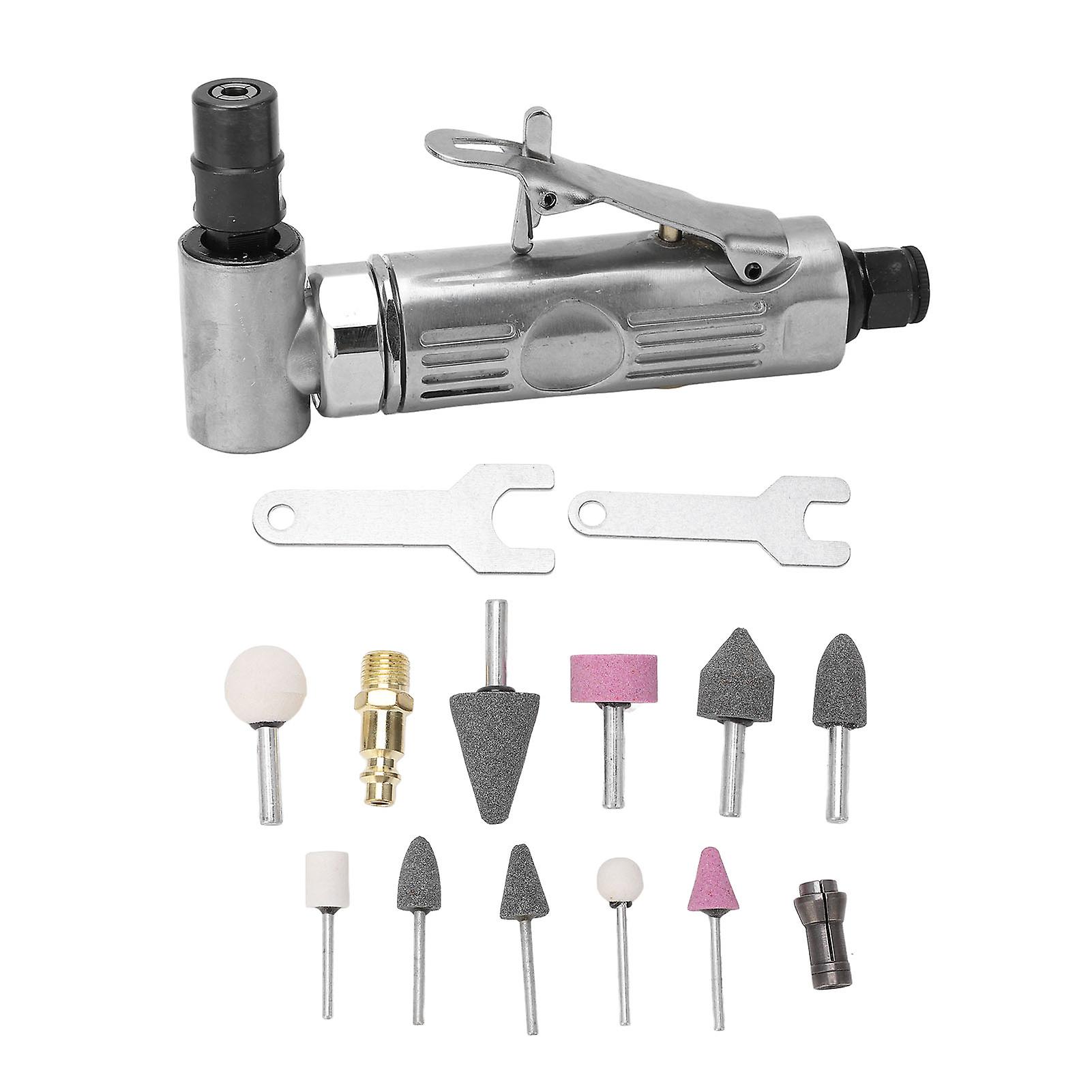 90 Degree Right Angle Air Grinder with Grinding Head for Polishing, Chamfering, Deburring, Grinding, Engraving