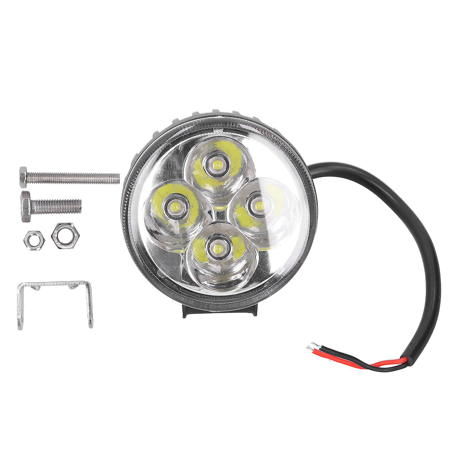 LED Work Light,12W Motorcycle LED Headlight Front Driving Lamp LED Headlamp Smart Functionality