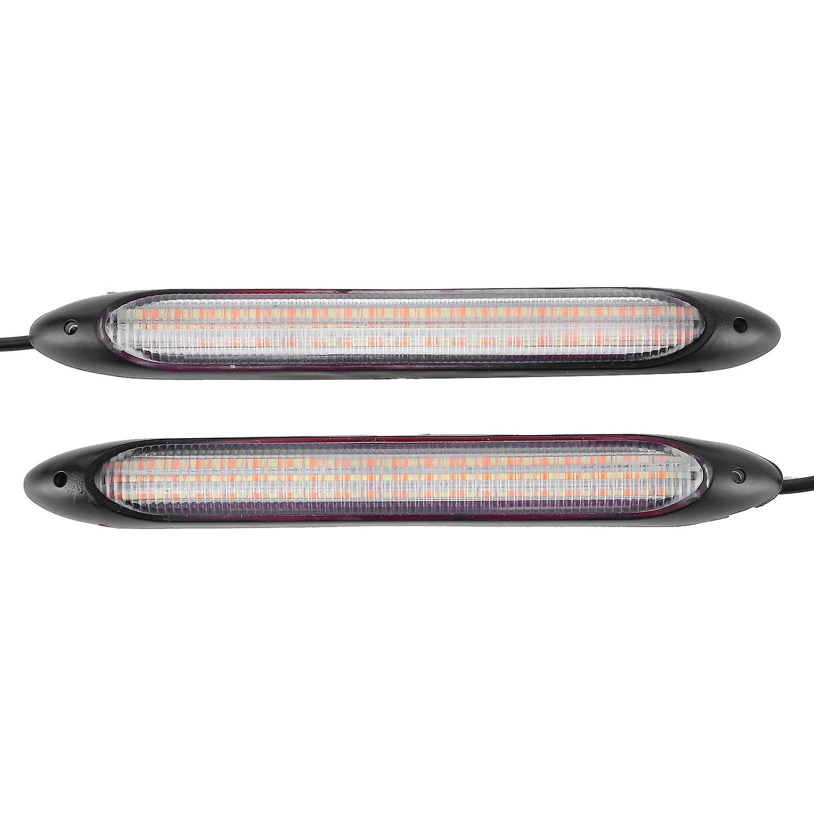 Paar LED-Tagfahrlichtstreifen Blinker weiß gelb Lichtfarbe wasserdicht 27,5 cm / 10,8 Zoll