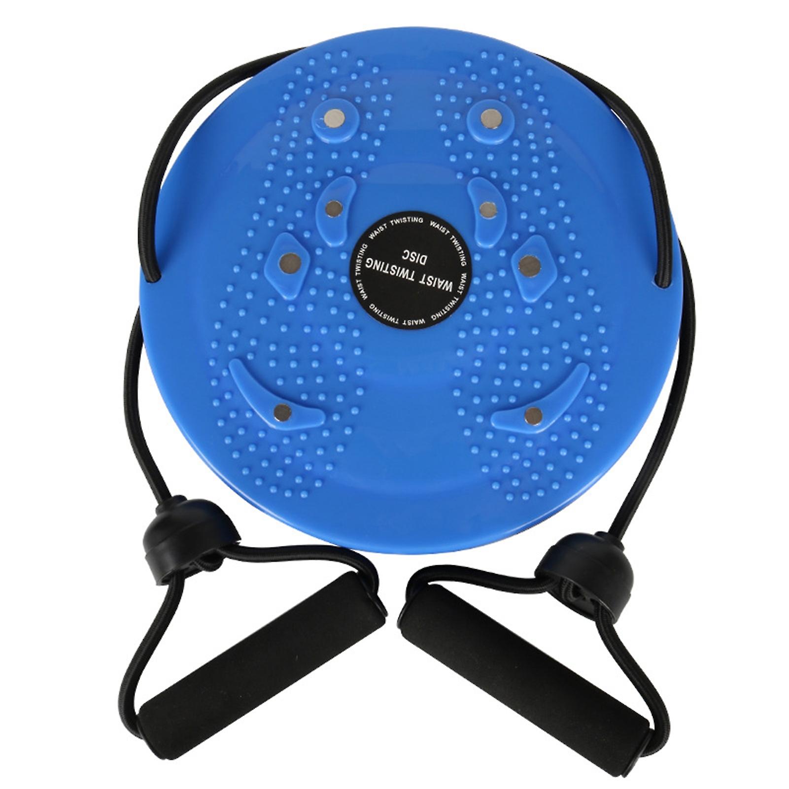 Magnetic waist twisting disc, foot massage, slimming, large area, granular protrusions, pedal, waist twisting board with rope, blue