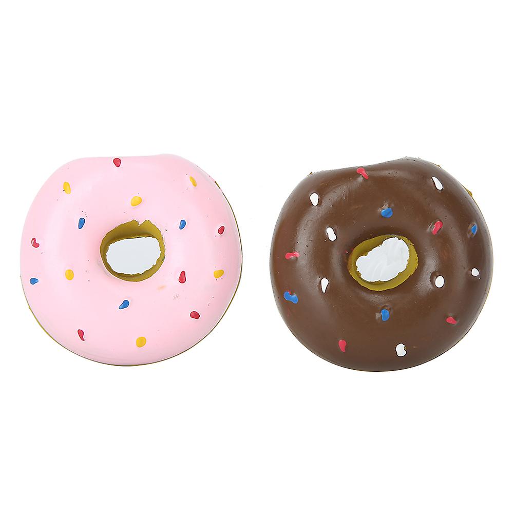 Doughnut-Shaped Latex Chew Toys 2PCS for Dogs, Non-Toxic, Durable, Interactive Dog Chewing Toys, Medium Size
