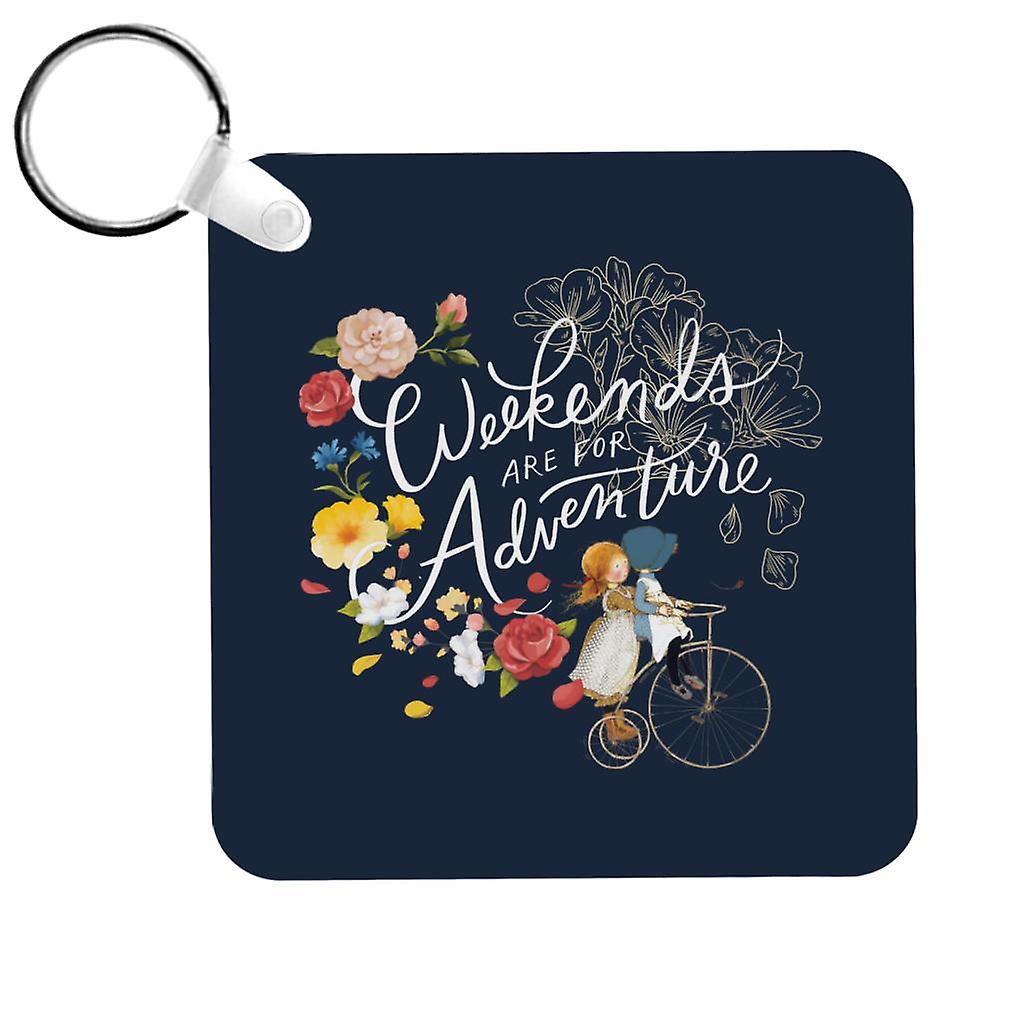 Holly Hobbie Weekend Adventure Light Text Keyring