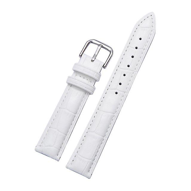 Universal Detachable Leather Watch band (StrapSpecification 12mm) White