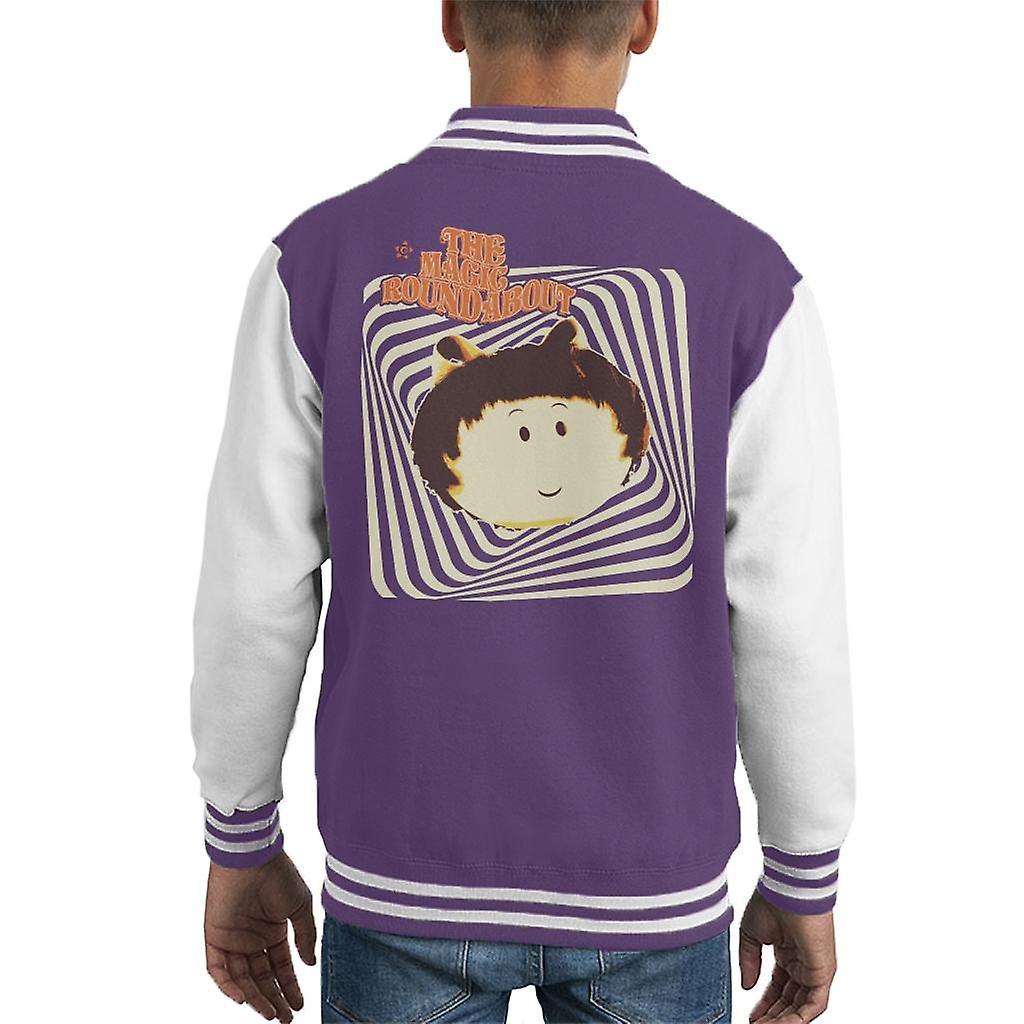 The Magic Roundabout Margote Monochrome Ray Lines Kid's Varsity Jacket