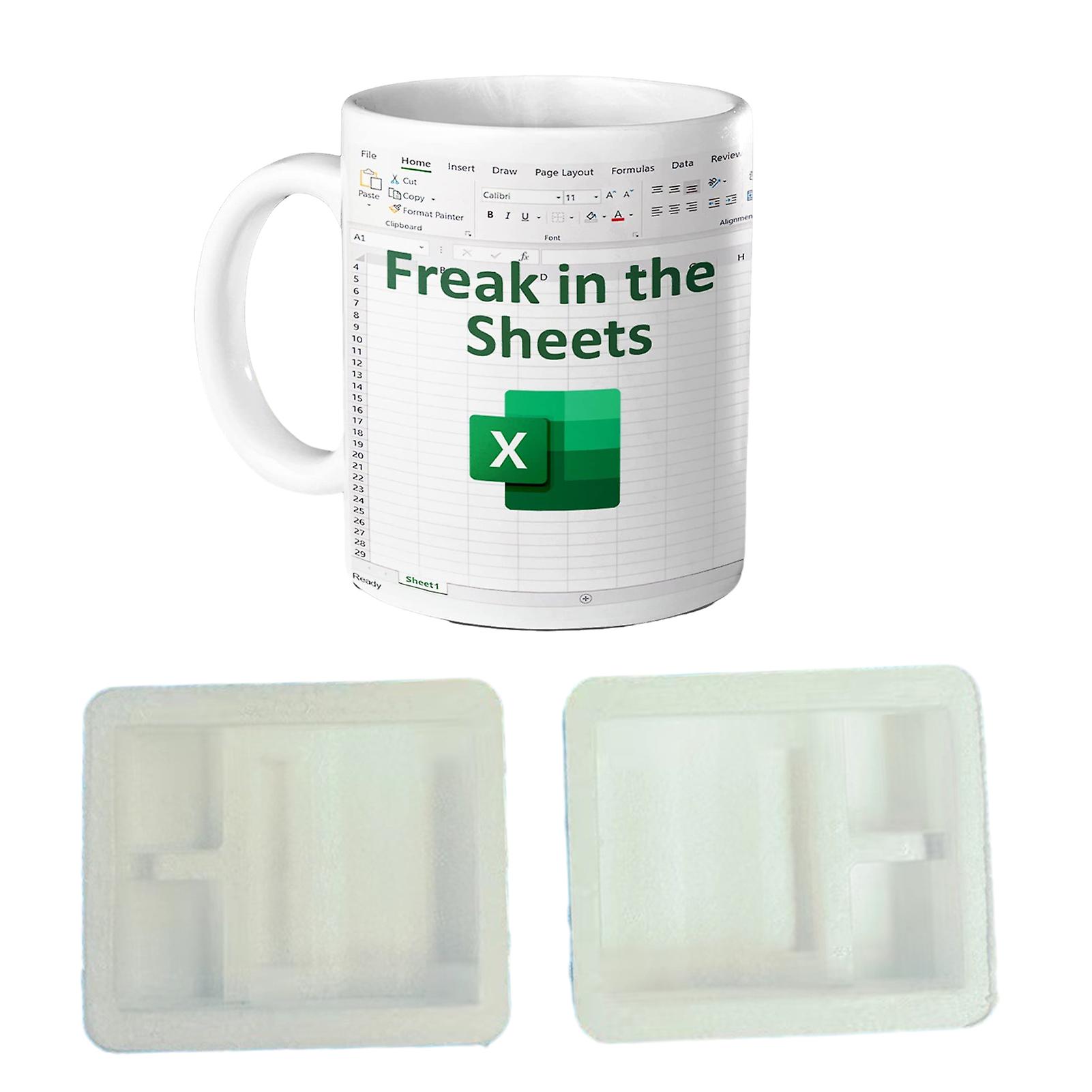 Funny Spreadsheet Coffee Cup Multi-Purpose Simple Water Drinking Cup for Home Kitchen Office