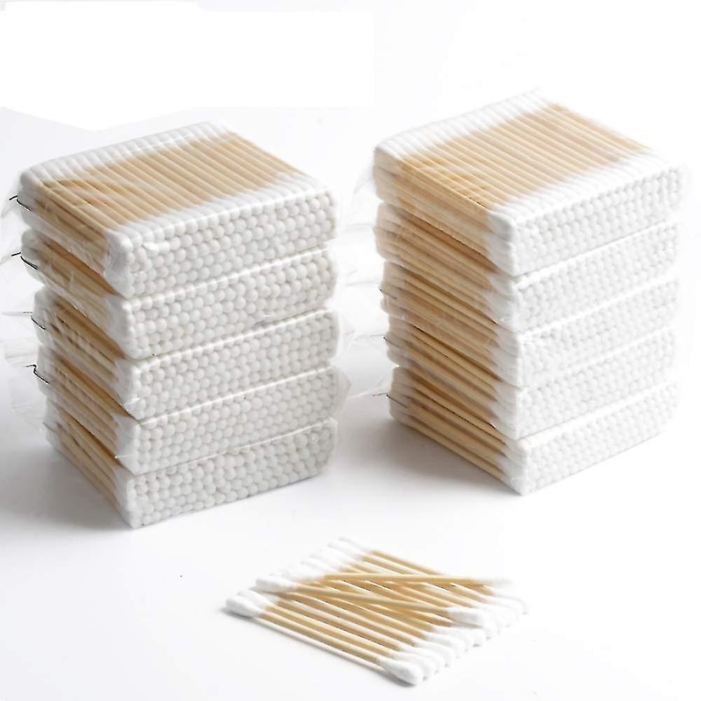 Kapok Swabs, 2000 Carat (20 Packs), 100% Cotton, Double Ended Cotton Swabs, Ideal for Makeup, Daily