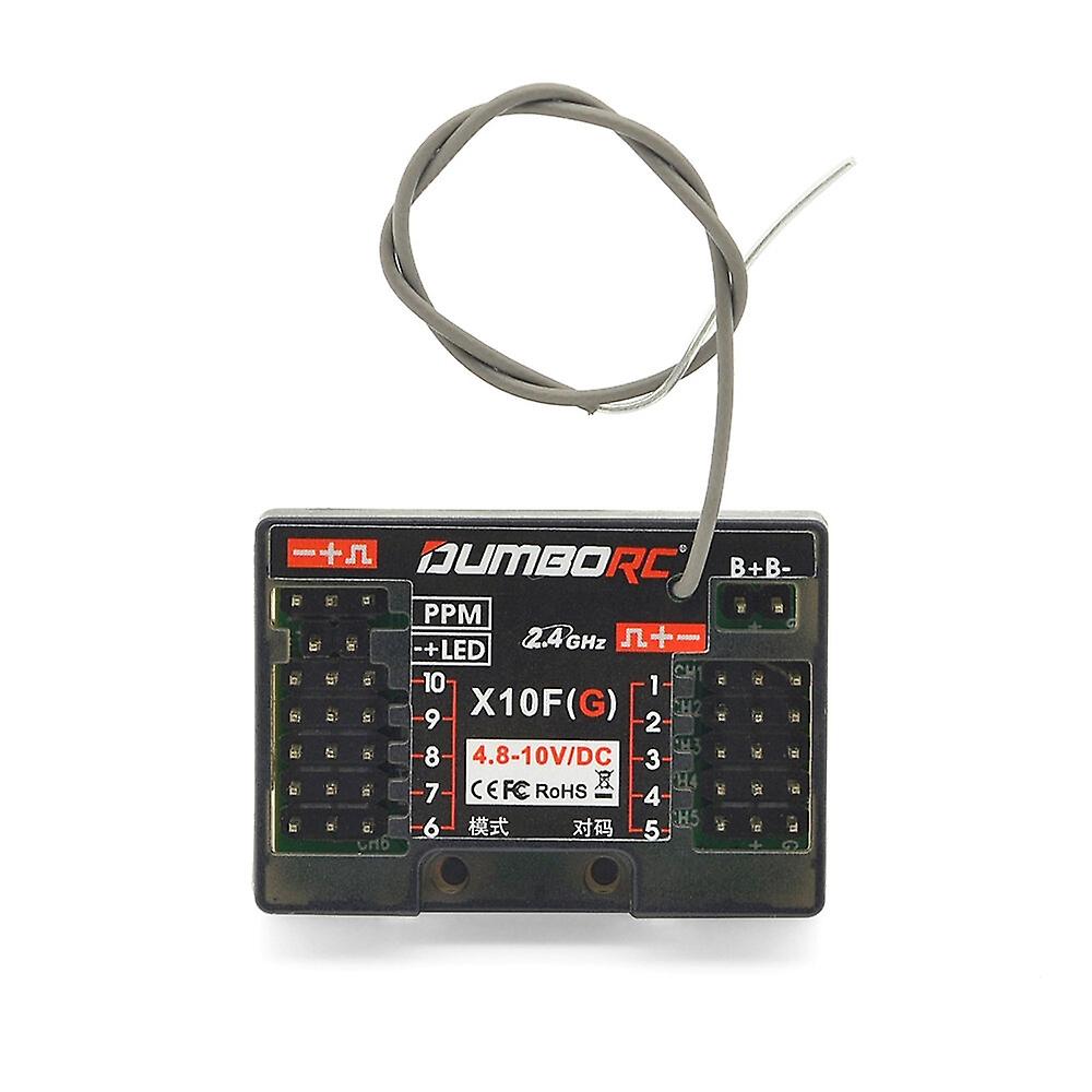Dumborc X10F/X10FG 2.4GHz 10CH Receiver PPM Output Builtin Gyroscope for X6 X6PM DDF350 Radio Transm