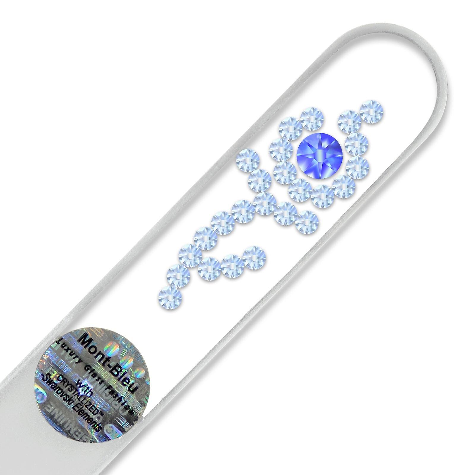Mont Bleu Fleur-tige Crystal Nail File LE-11 - Saphir - Saphir léger