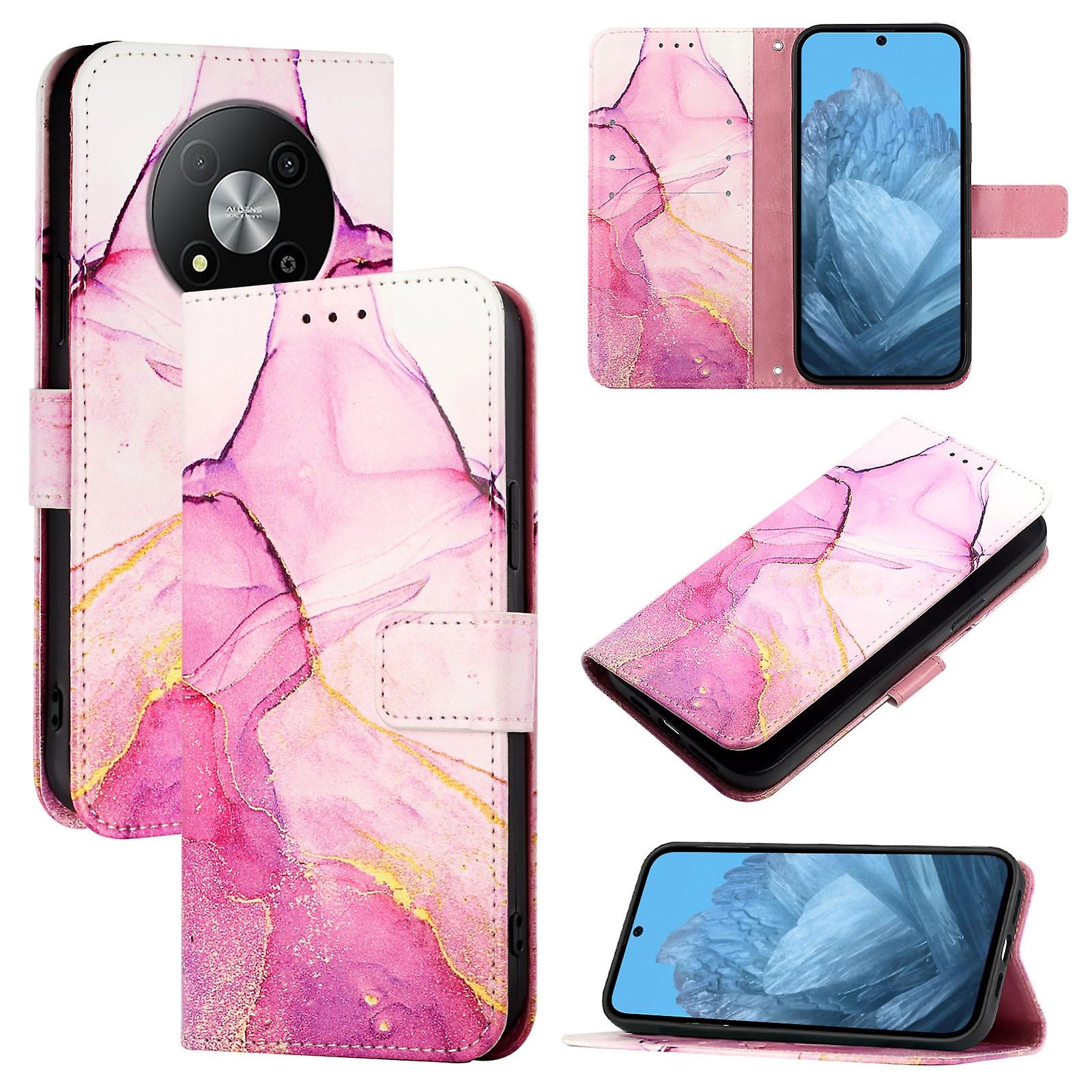 Marble Leather Phone Case For ZTE Blade A73 5G
