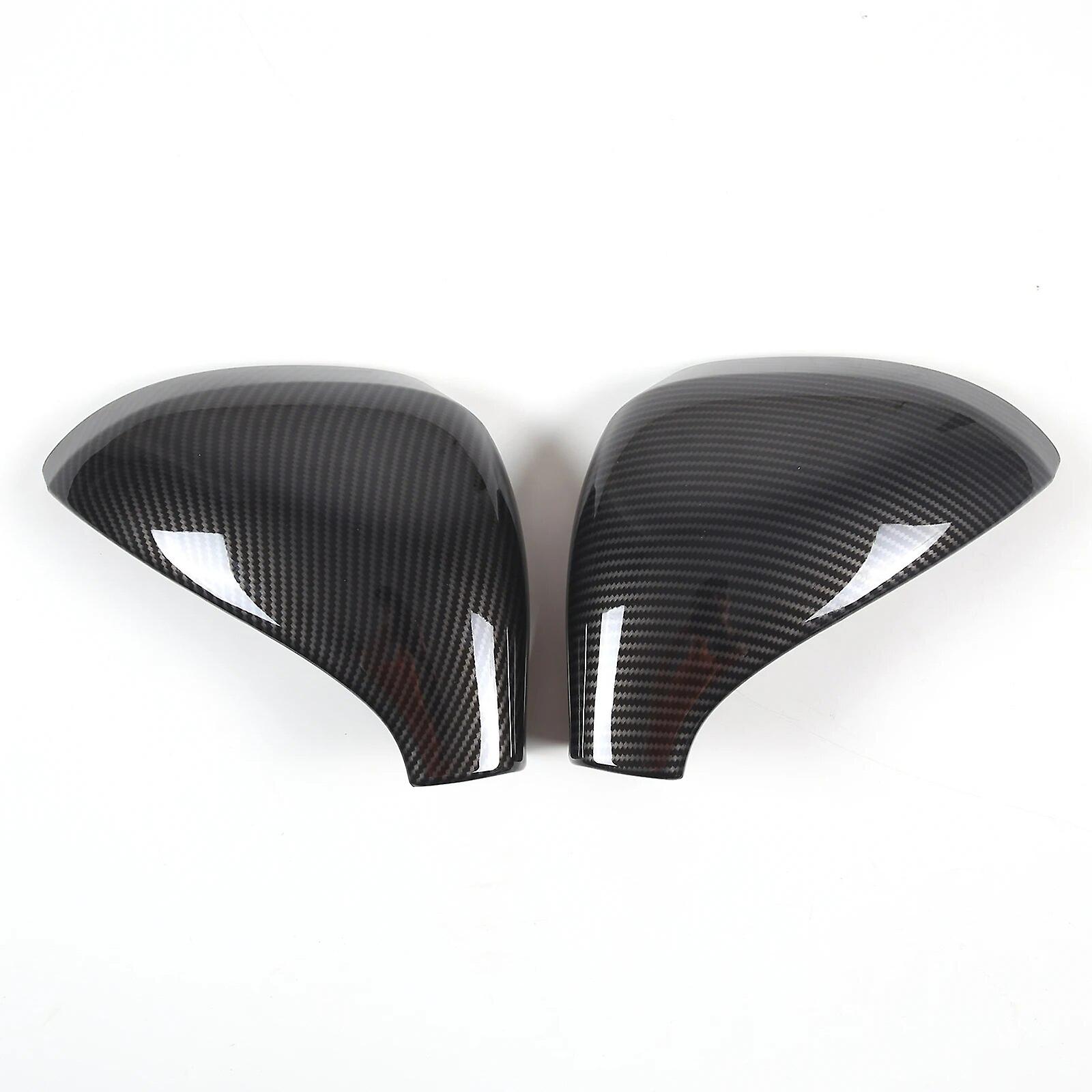 For Peugeot 207 308 2006-14 Abs Carbon Fiber/silver/matt Black Car Side Door Rear View Mirror Cover Trim Sticker Car Accessories