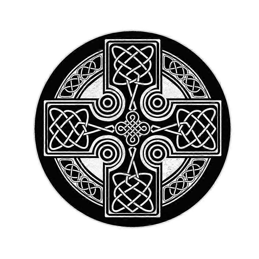Celt Symbols Decorative Circle Floor Rug