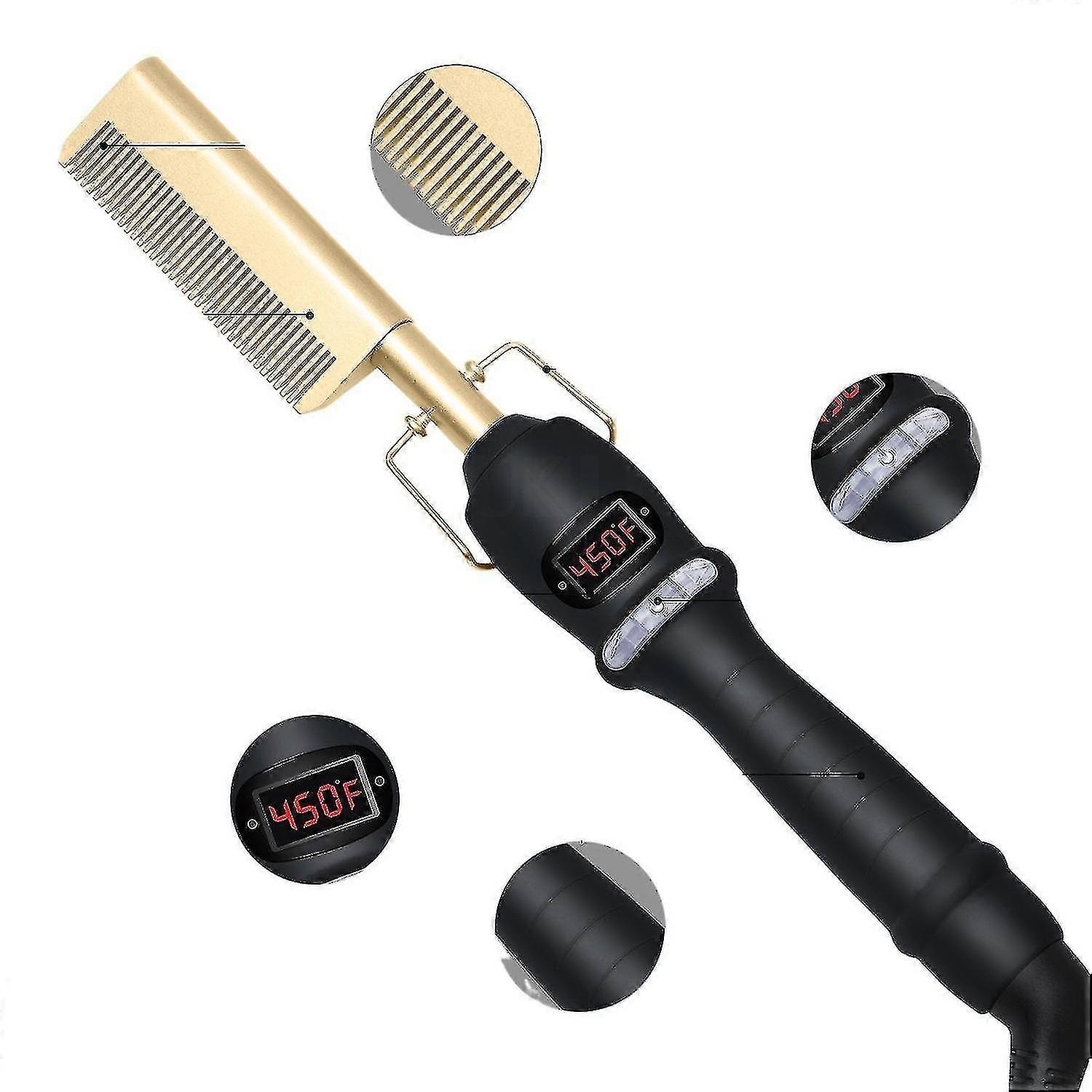 H R 3-in-1 Electric Ing H Dual Purpose Comb Negative Straight H C