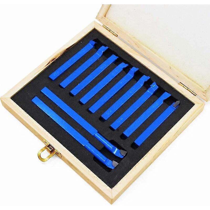 Carbide Tipped Cutting Tip Welding Tool, Lathe Bits Turning Milling Cutting for Metal Lathe Tools 11 PCS 8mm